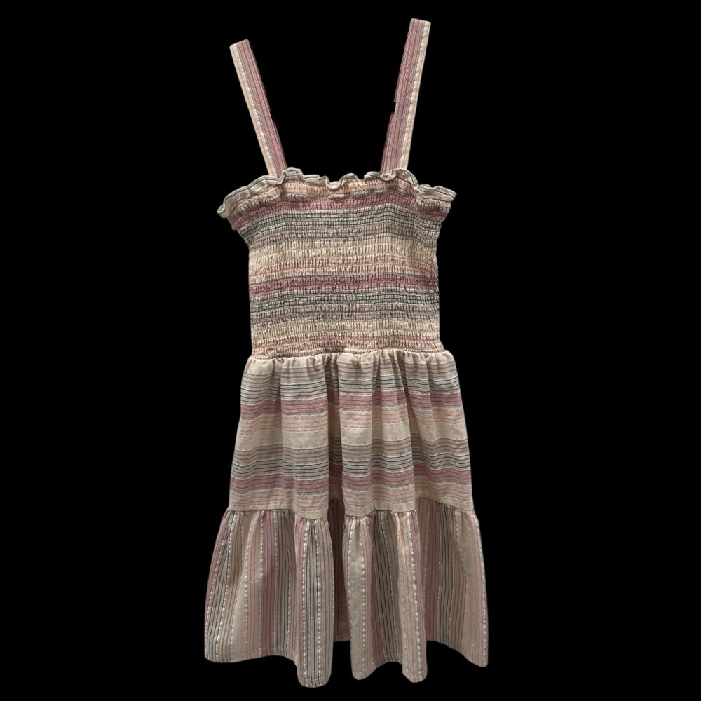 Speechless Pink and Cream Striped Kids Dress